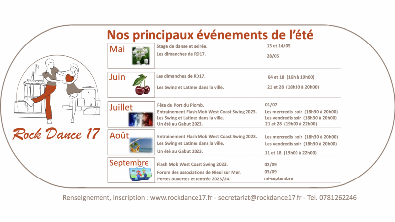 Nos principaux événements de l'été 2023