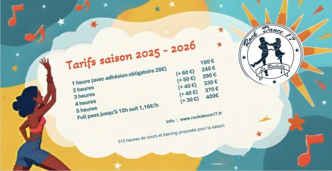 Tarifs saison 2025 2027